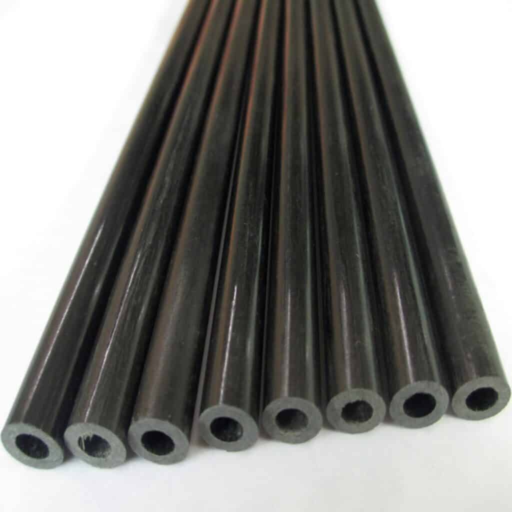 Pultruded carbon fiber tube black color carbonoid