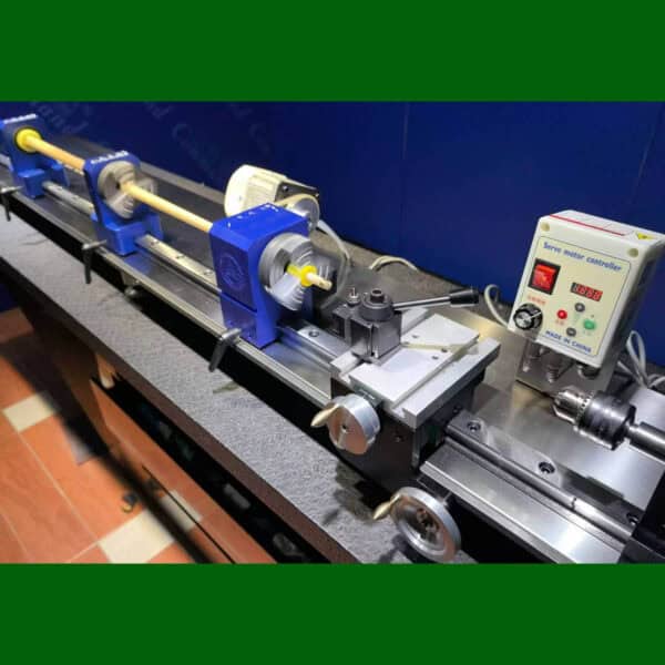 Professional pool cue lathe machine for cue repair and custom cue building.